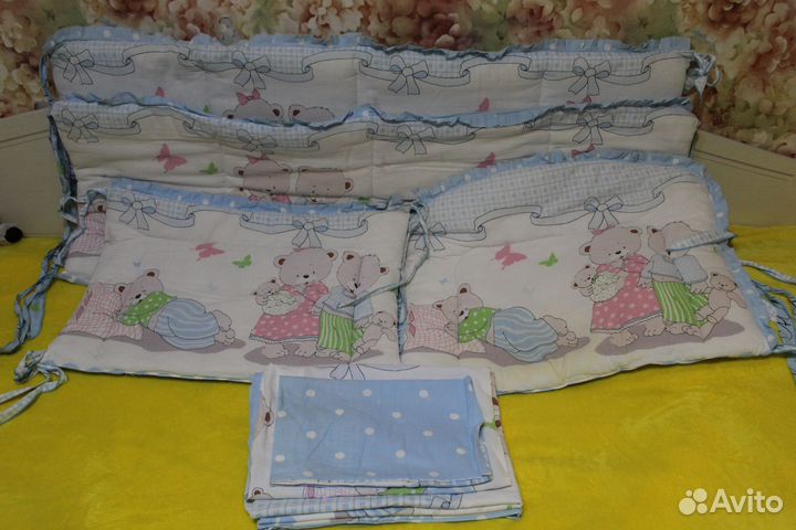 Бортики+комплект постельного белья
