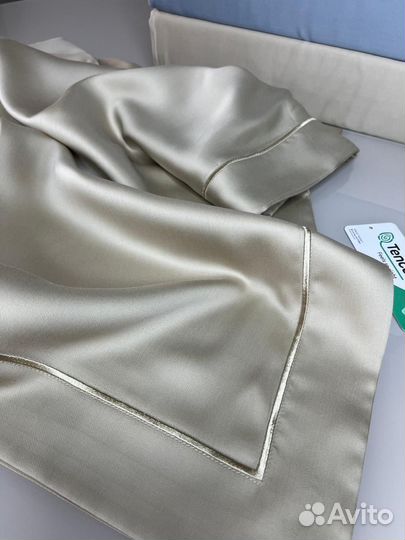 Постельное белье 100% Тенсель Бежевое золото