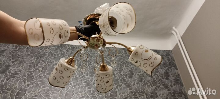 Люстра потолочная бу