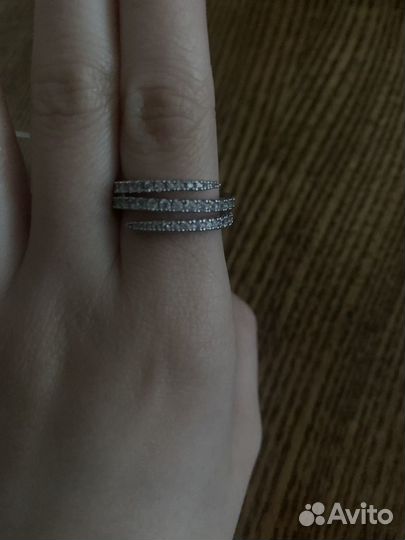 Серебряное кольцо бижутерия