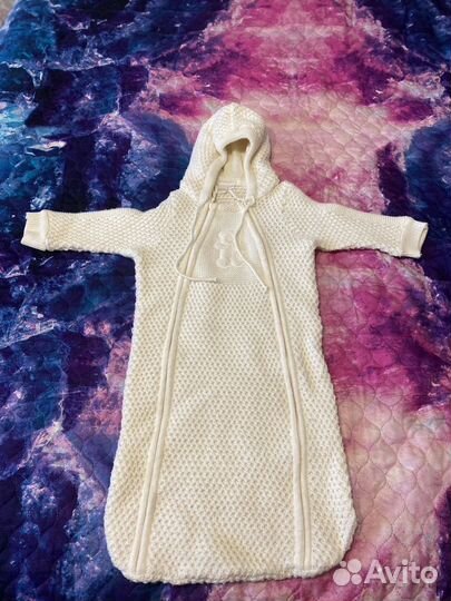 Вязанный конверт на выписку