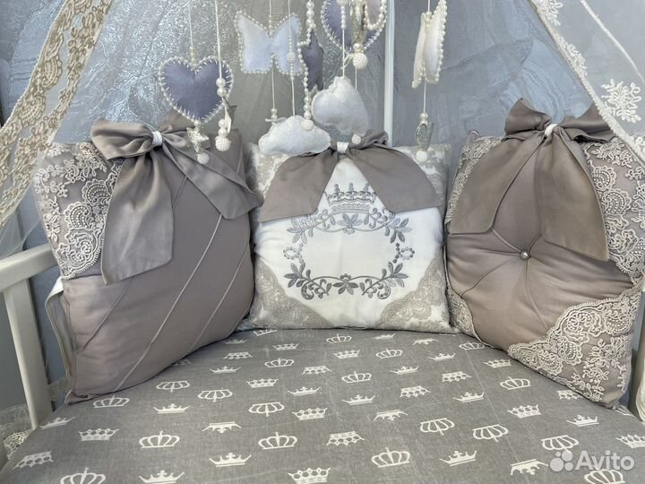 Бортики и балдахин в кроватку