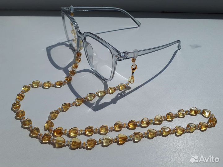 Цепочка для очков, держатель, натуральные камни