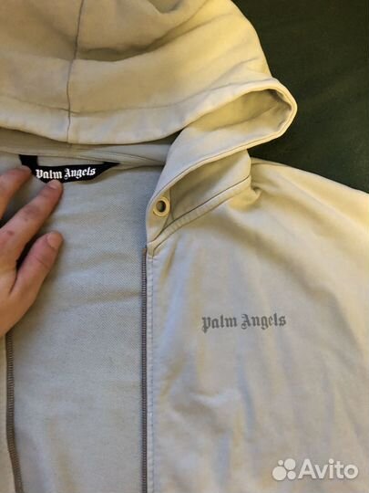 Зип худи palm angels reverse logo-print