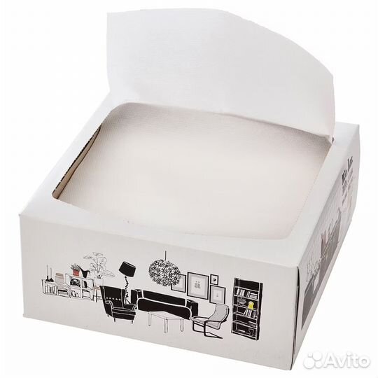 Новые бумажные салфетки и б/у салфетницы, IKEA