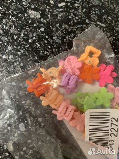 Крабики для волос цветные y2k