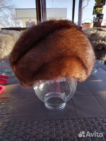 Шапка чалма норковая размер 56