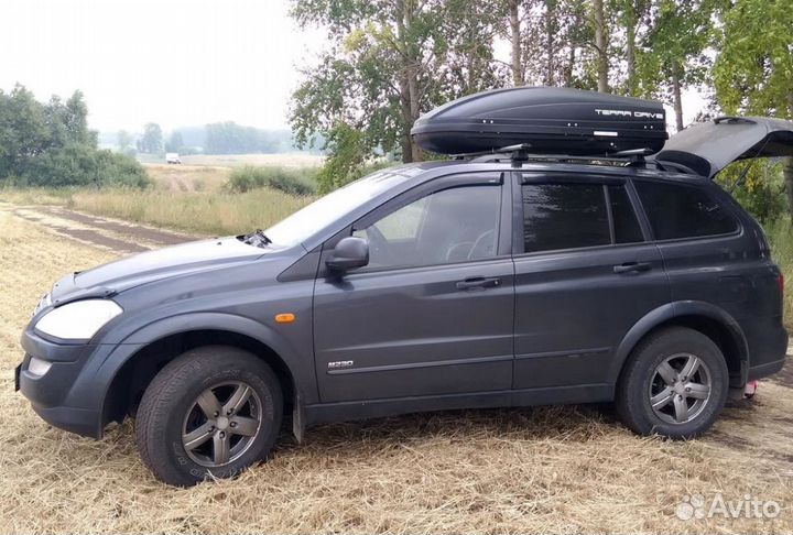 Авто бокс на крышу черный двусторонний 440 литров