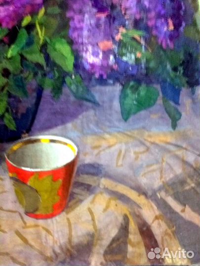 Сирень картина Акварель Шапошников А.Н.,1957 год