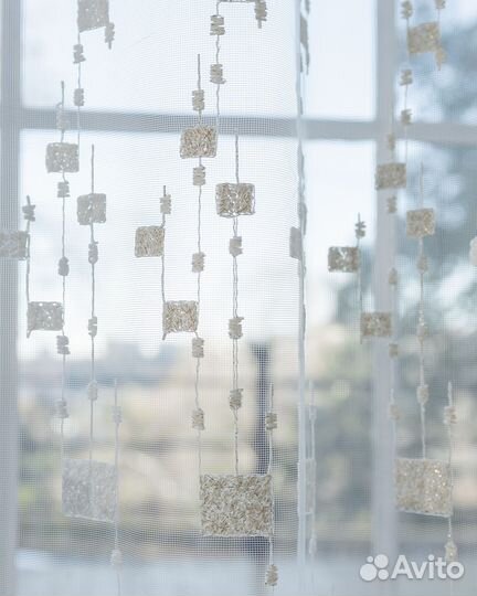 Тюль Мона Айвори готовый