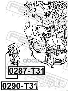 Ролик натяжной (nissan qashqai J10F 2006) febe