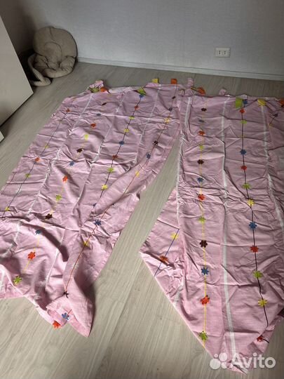 Шторы IKEA детские розовые