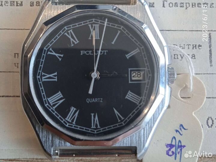 Часы женские чёрные, Ретро часы 1991 г