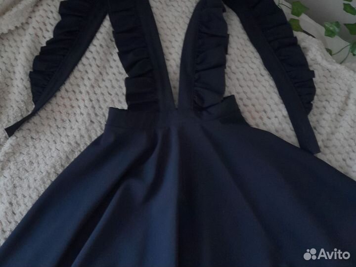 Школьный сарафан темно синий