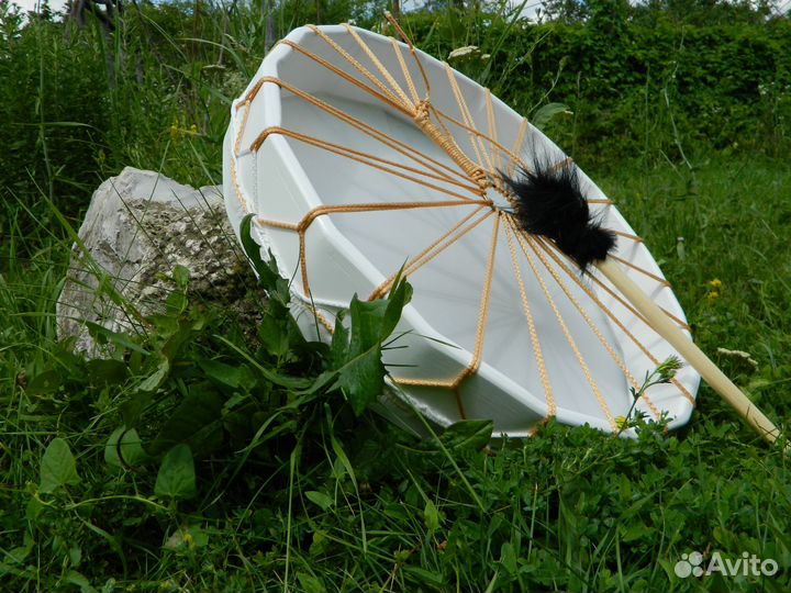 Белый шаман, бубен 50см