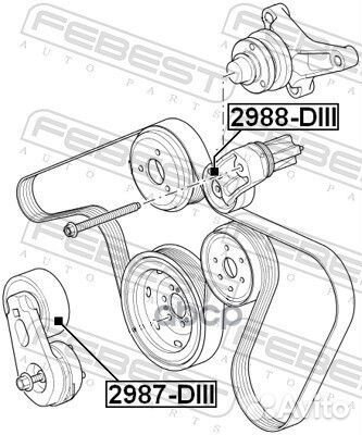 Ролик обводной land rover discovery III 2005-20