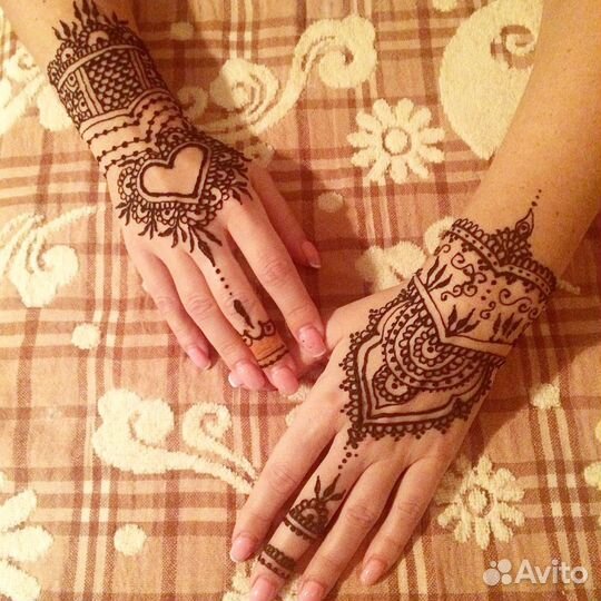 Хна для Мехенди, временных тату, чёрная