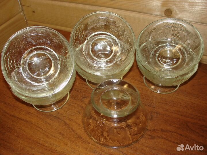 Стекло креманки Красный Май винтаж СССР