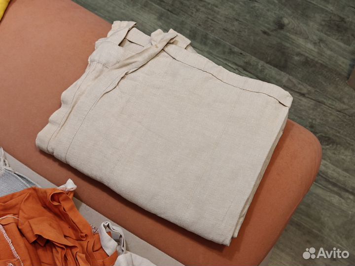 Шторы льняные бу