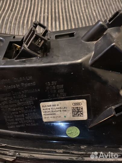 Фара задняя левая audi q3, 8U0 945 093 H