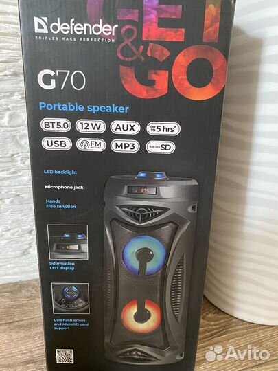 Блютуз колонка беспроводная новая с подсветкой