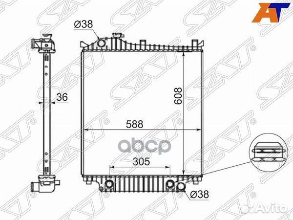 Радиатор Ford Explorer 01-05 FD0007-09 Sat