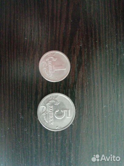 Монеты 1 и 5 копеек