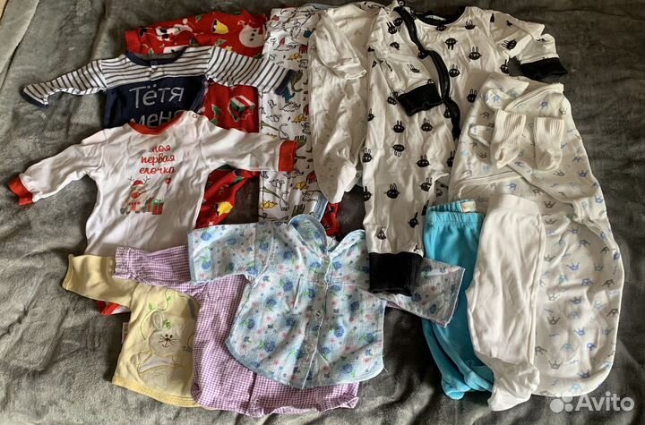 Детские вещи пакетом с рождения до 74