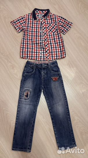 Комплект фирмы Mothercare рубашка и джинсы