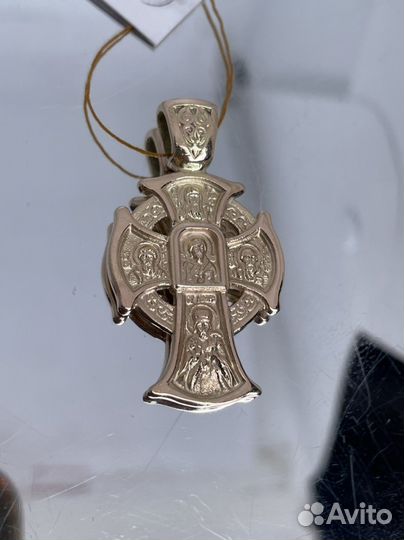 Золотой крест 3.5 см., 7.80 гр. двусторонний
