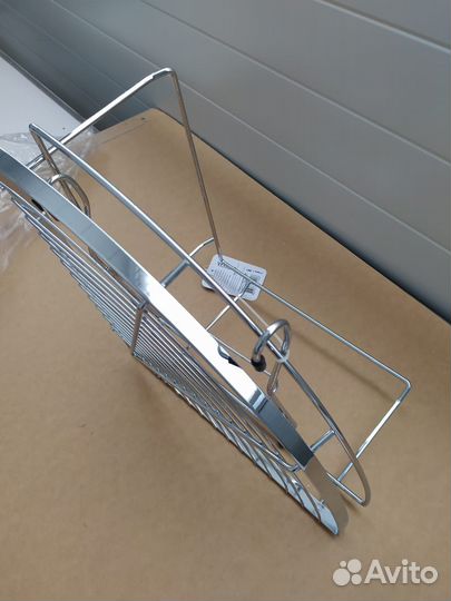 Кухонная полка угловая на рейлинг