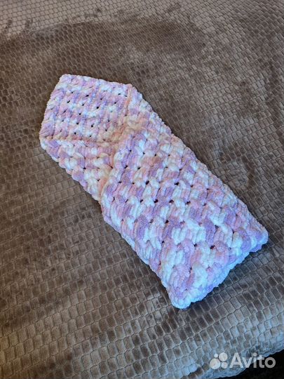 Плед детский вязаный, ручная работа