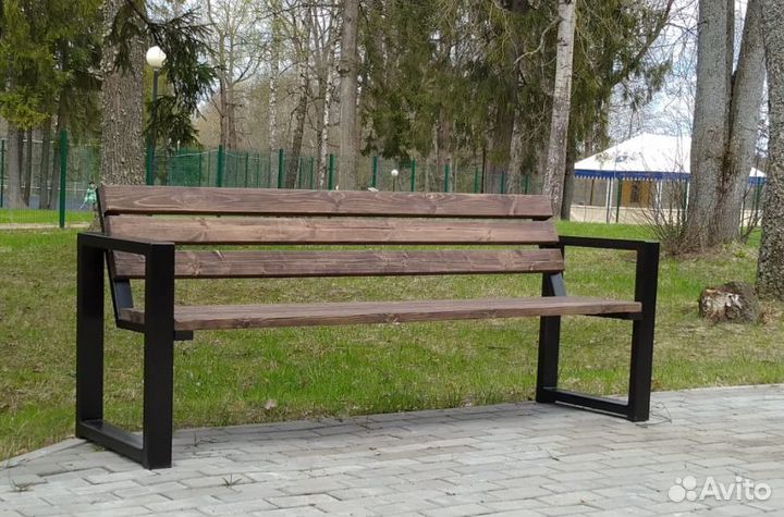 Скамейка лофт для дома, дачи, парка