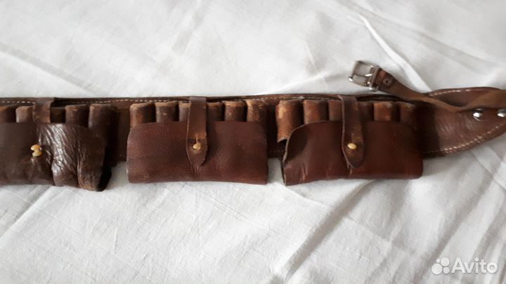 Патронташ охотничий кожаный бу