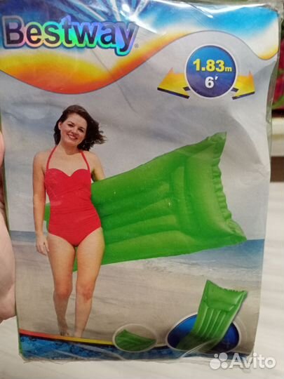 Матрас для плавания зелёный