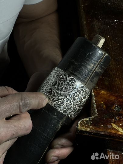 Серебряный браслет орел кубачи