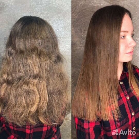 Кератиновое выпрямление волос