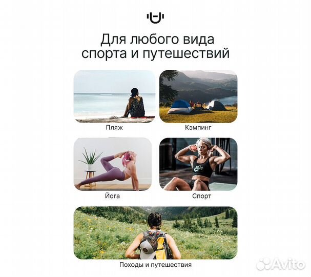 Полотенце спортивное охлаждающее Urbanfit, 50х100, микрофибра, синий