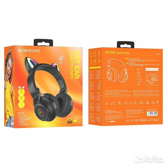 Беспроводные наушники borofone BO18 Cat Ear