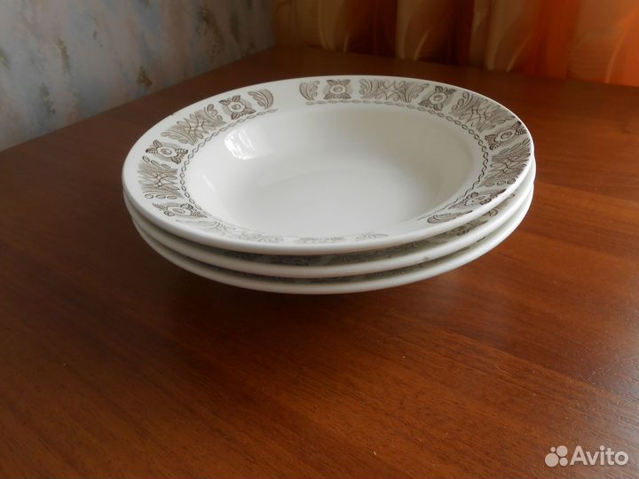 Тарелки суповые СССР, 3 шт
