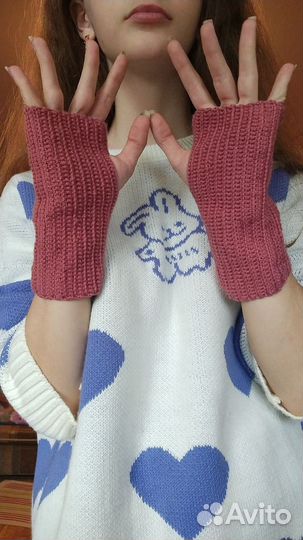 Митенки вязаные