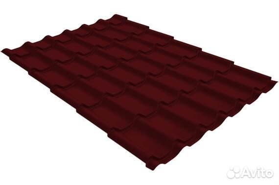 Металлочерепица Классик 0,4 RAL 3005 красное вино
