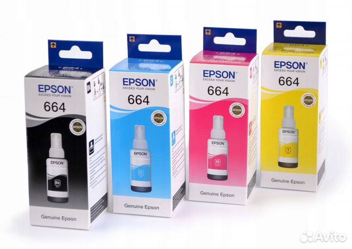 Чернила 664 для принтера Epson Оригинал
