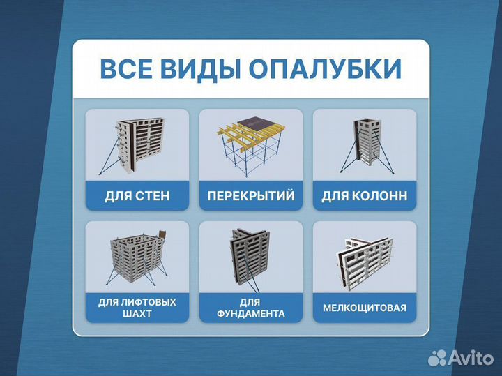 Аренда Продажа Опалубки / каплок / В наличии