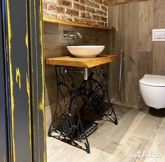 Тумба под раковину из слэба лофт