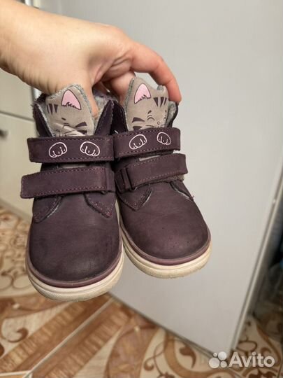 Демисезонные ботинки Котофей кожа/байка 23 Б/У