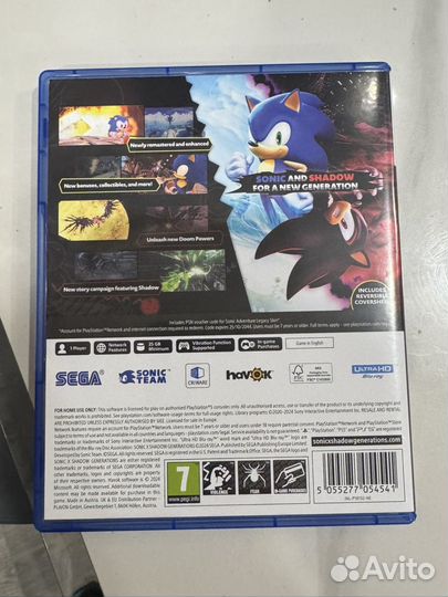 Игра sega Sonic X Shadow Generations