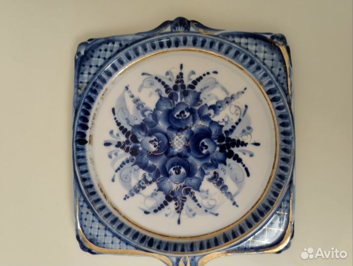 Тарелка настенная Гжель времен СССР