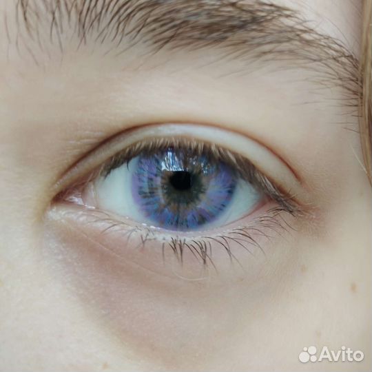 Линзы контактные цветные фиолетово-голубые