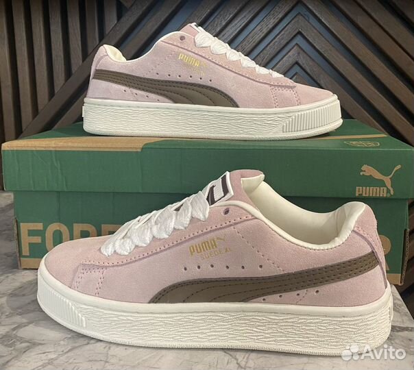 Дутыши Puma suede XL розовые